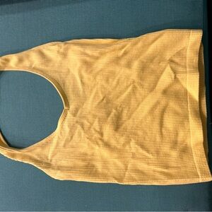 Elle Yellow Ribbed Women's Top